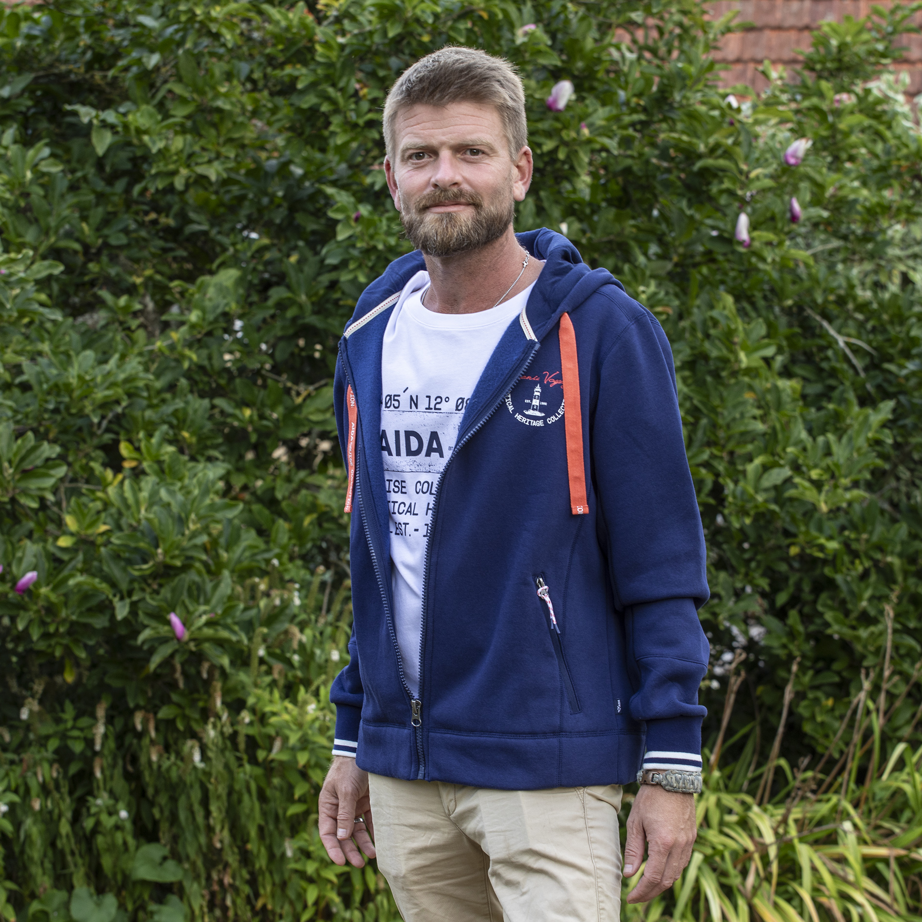 Herren Sweatjacke Navy