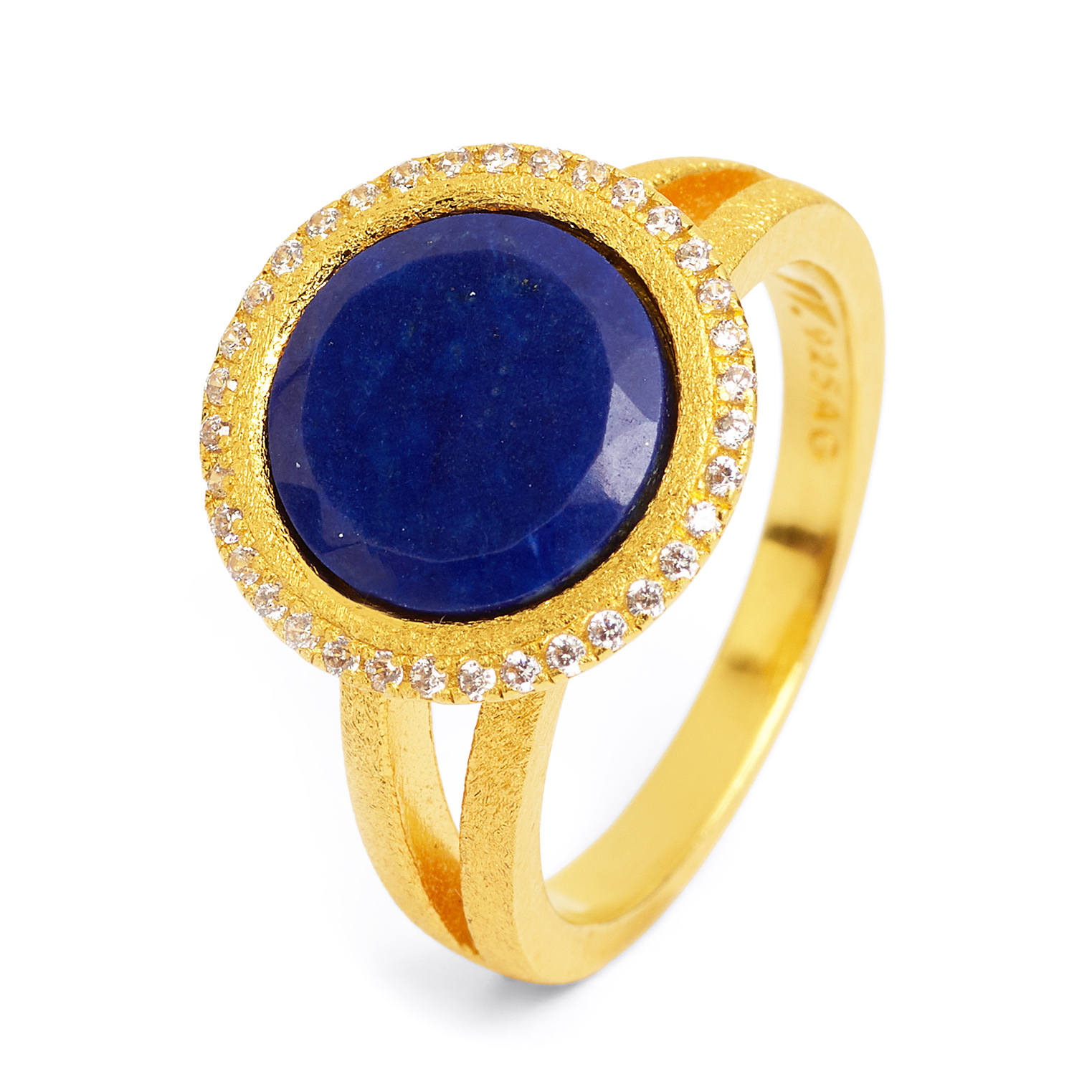 Tisanni-Ring Gold-Silber mit Lapislazuli-Stein